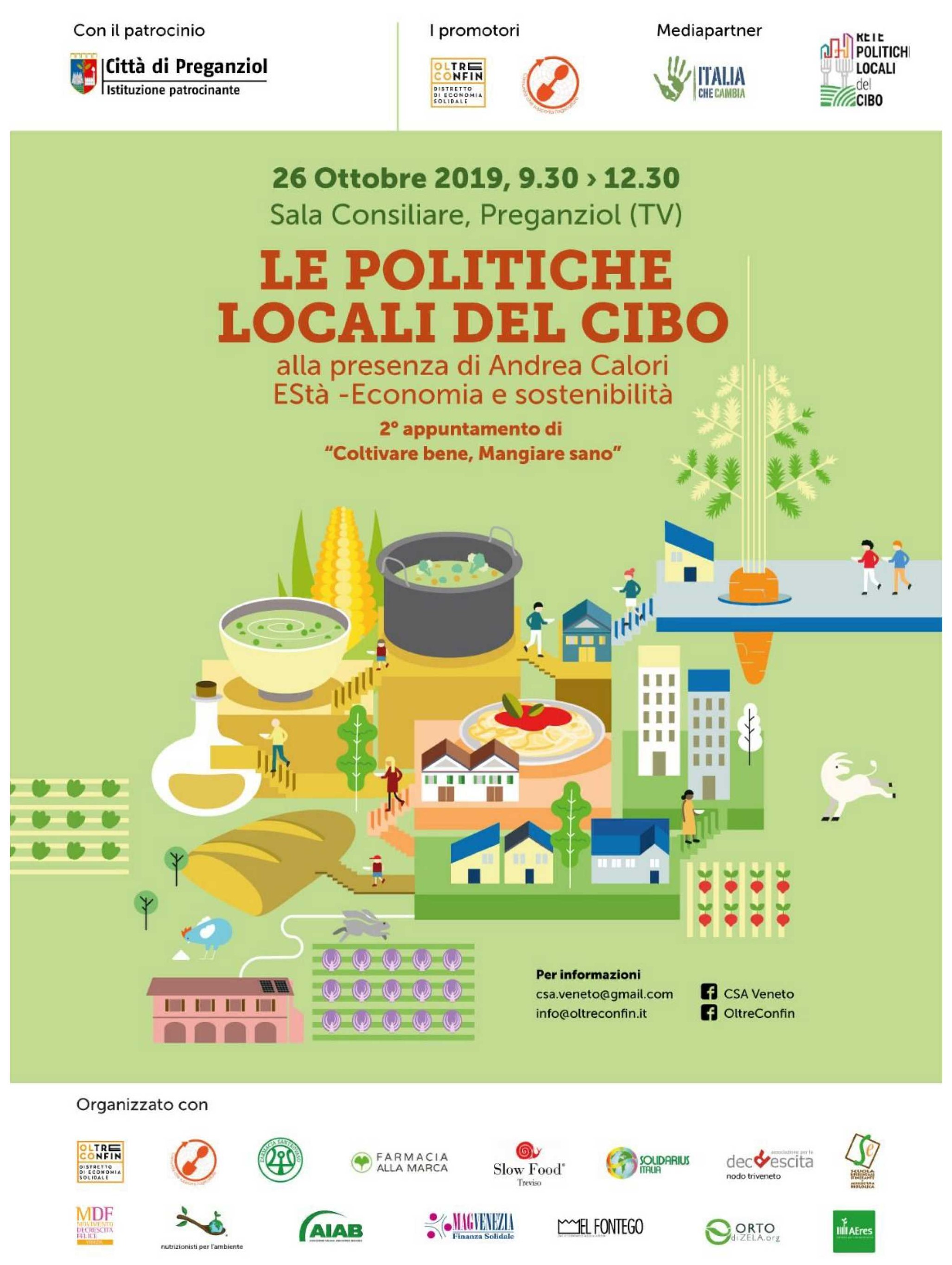 “Le politiche locali del cibo ” Sabato 26 ottobre 2019