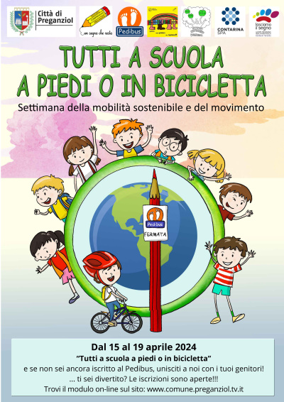 Tutti a scuola a PIEDI o BICLETTA Settimana della mobilitá sostenibile e del movimento