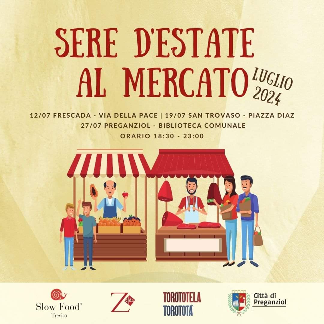 SERE D’ESTATE AL MERCATO – 2° appuntamento Venerdì 19 luglio 2024