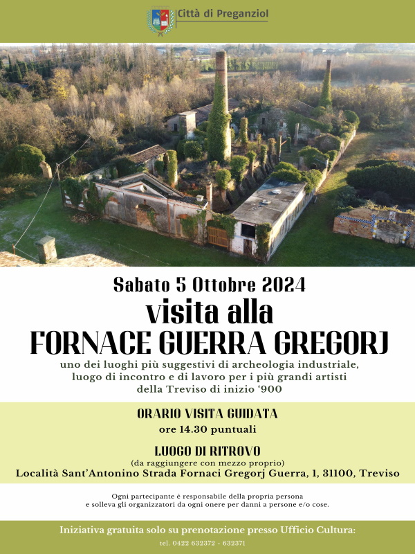 VISITA GUIDATA FORNACE  GREGORJ GUERRA sabato 5 ottobre 2024