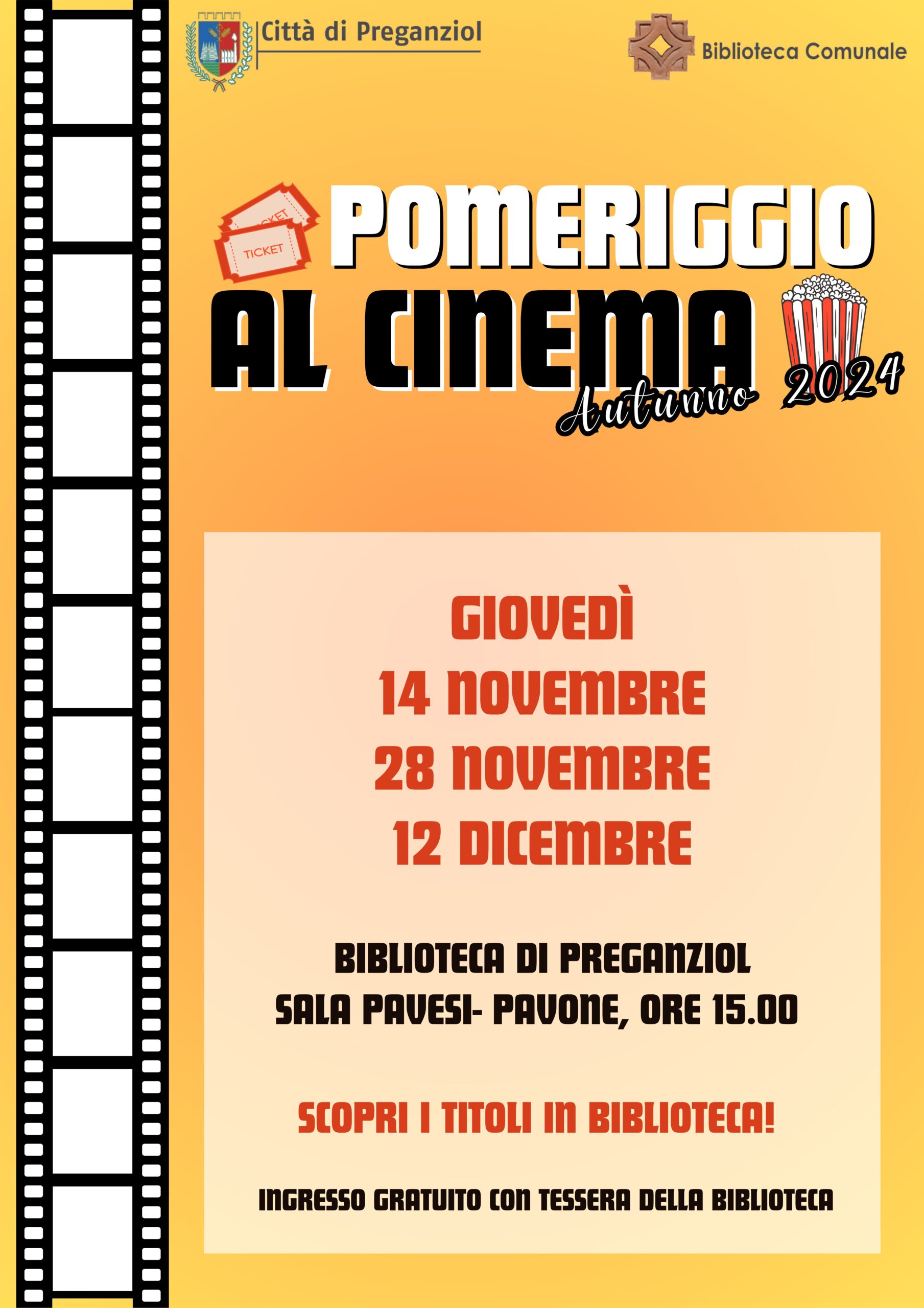 Pomeriggio al Cinema in Biblioteca